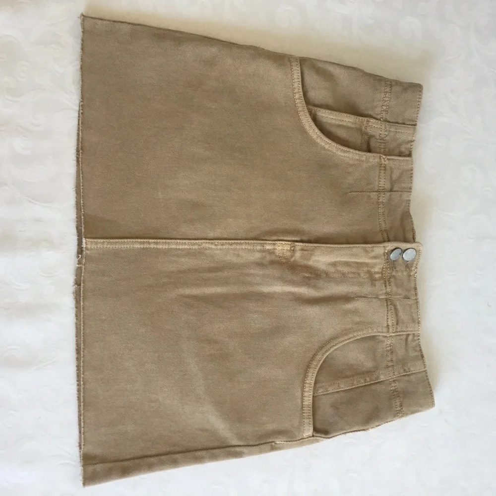 Free people brown denim skirt
